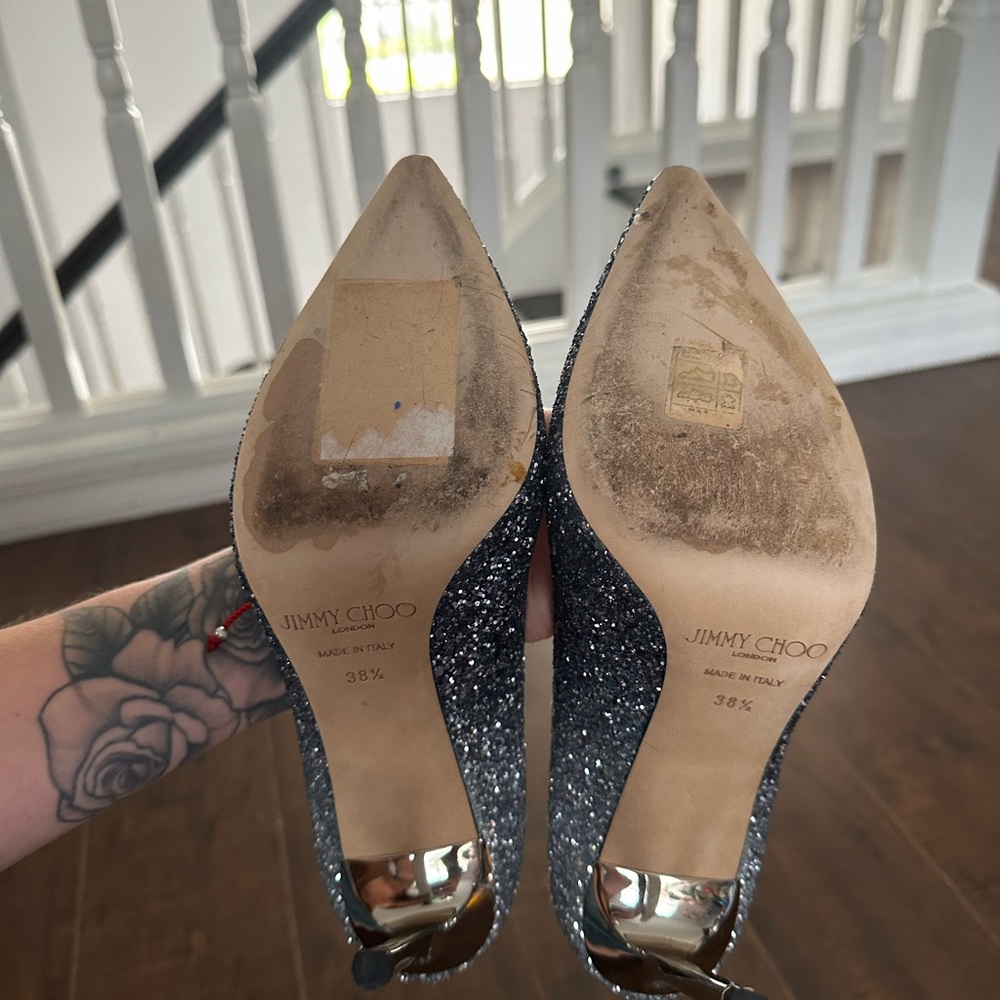 Jimmy Choo ombre glitter Romy pumps 100mm - Picture 4 of 6